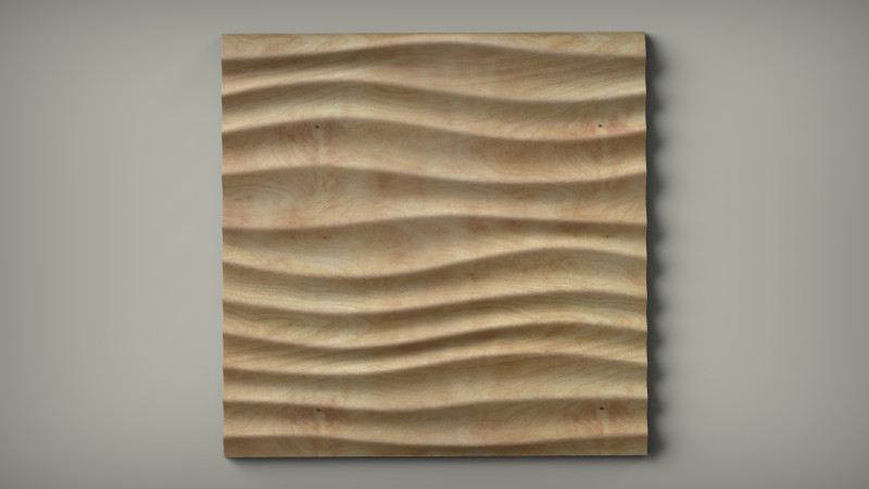 Painel de parede ondulado moderno modelo 3D STL de alívio sem costura de onda de parede para impressão 3D CNC Modelo de Impressão 3D .c4d .max .obj .3ds .fbx .stl .blend