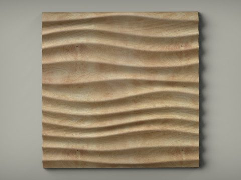 벽 파 이음새가 없는 기복 3D STL 모형 CNC 3D 인쇄를 위한 현대 물결 모양 벽면 3D 프린트 모델