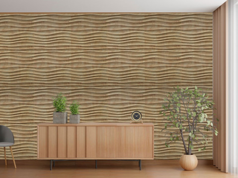 Painel de parede ondulado moderno modelo 3D STL de alívio sem costura de onda de parede para impressão 3D CNC Modelo de Impressão 3D