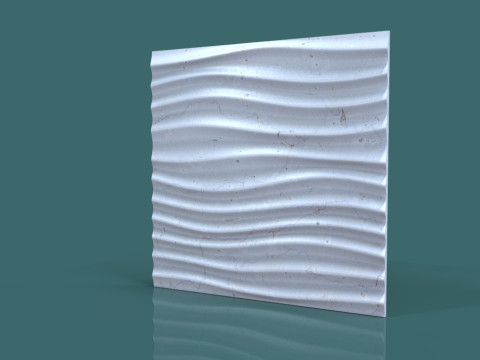 Painel de parede ondulado moderno modelo 3D STL de alívio sem costura de onda de parede para impressão 3D CNC Modelo de Impressão 3D