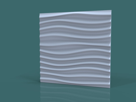Painel de parede ondulado moderno modelo 3D STL de alívio sem costura de onda de parede para impressão 3D CNC Modelo de Impressão 3D