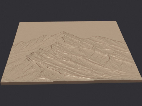Schneegebirgslandschaftswandkunst für CNC-3D-Druck 3D Druckmodell