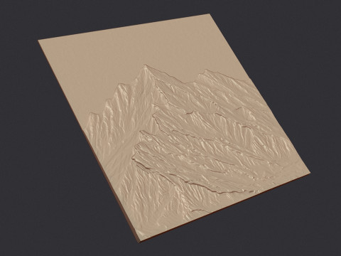 Schneegebirgslandschaftswandkunst für CNC-3D-Druck 3D Druckmodell