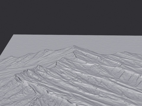 Schneegebirgslandschaftswandkunst für CNC-3D-Druck 3D Druckmodell