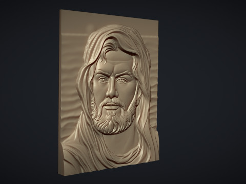 アリ・ビン・エビ・タリブの浅浮き彫りの肖像画 3Dプリントモデル