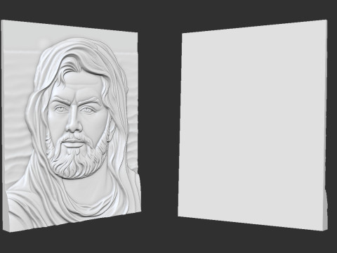 アリ・ビン・エビ・タリブの浅浮き彫りの肖像画 3Dプリントモデル