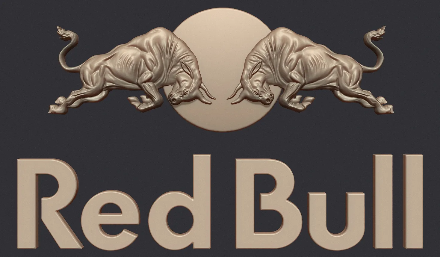 Bull Logo 3D Bas-Relief 3D Print Model .c4d .max .obj .3ds .fbx .stl .blend 