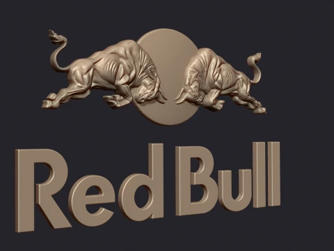 Bull Logo 3D Bas-Relief 3D Print Model