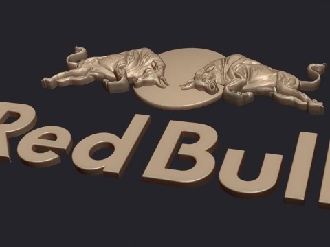 Bull Logo 3D Bas-Relief 3D Print Model