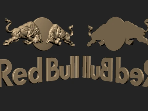 Bull Logo 3D Bas-Relief 3D Print Model