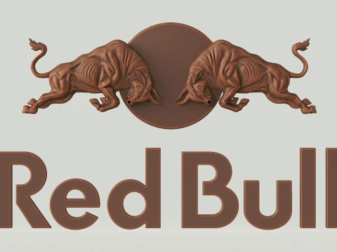 Bull Logo 3D Bas-Relief 3D Print Model