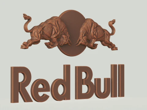 Bull Logo 3D Bas-Relief 3D Print Model