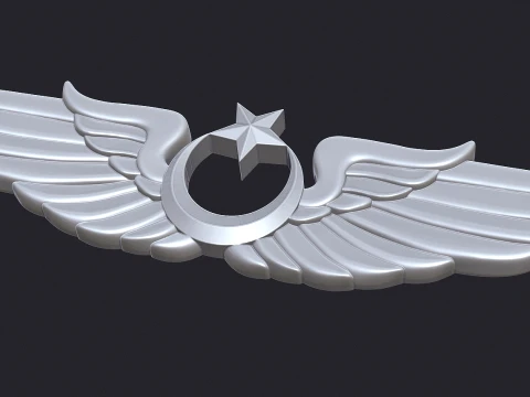 Pilot Badge of Turkish Air Force 3D print model 3D Print Model