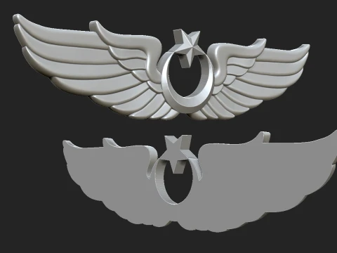Pilot Badge of Turkish Air Force 3D print model 3D Print Model