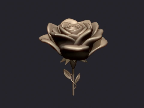 Rose 3D Print Model