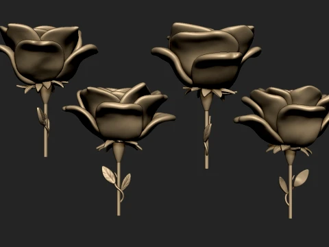 Rose 3D Print Model