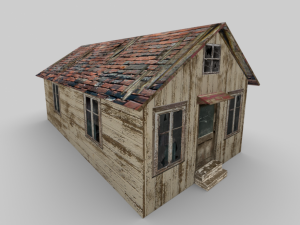 abandoned cottage house 3D 模型
