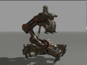 mech neck walker - blender game engine and unity 3d 3D Model