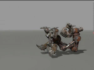 mech neck walker - blender game engine and unity 3d 3D Model