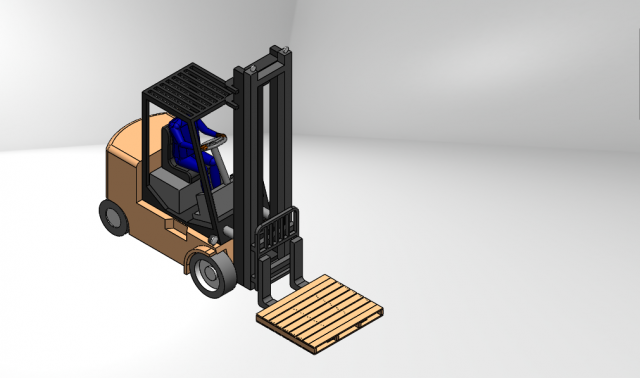 forklift Modèle 3D .c4d .max .obj .3ds .fbx .stl .blend 
