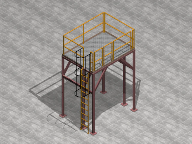 industrial platform 3D Model .c4d .max .obj .3ds .fbx .stl .blend 