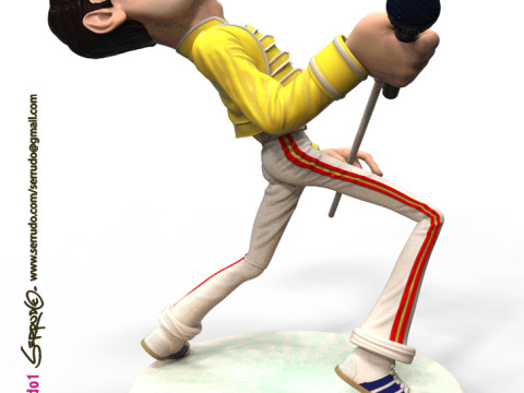 Fredy mercuri 3D 프린트 모델