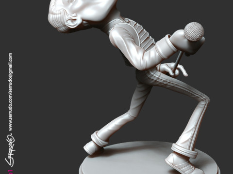 Fredy mercuri Modelo de Impressão 3D