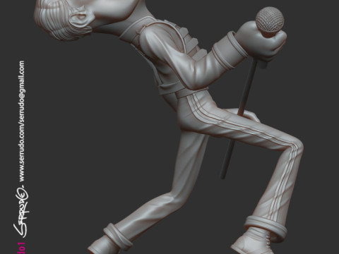 Fredy mercuri Modelo de Impressão 3D