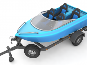 Mini Jet Boat And Trailer Modelo 3D