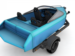 Mini Jet Boat And Trailer Modelo 3D