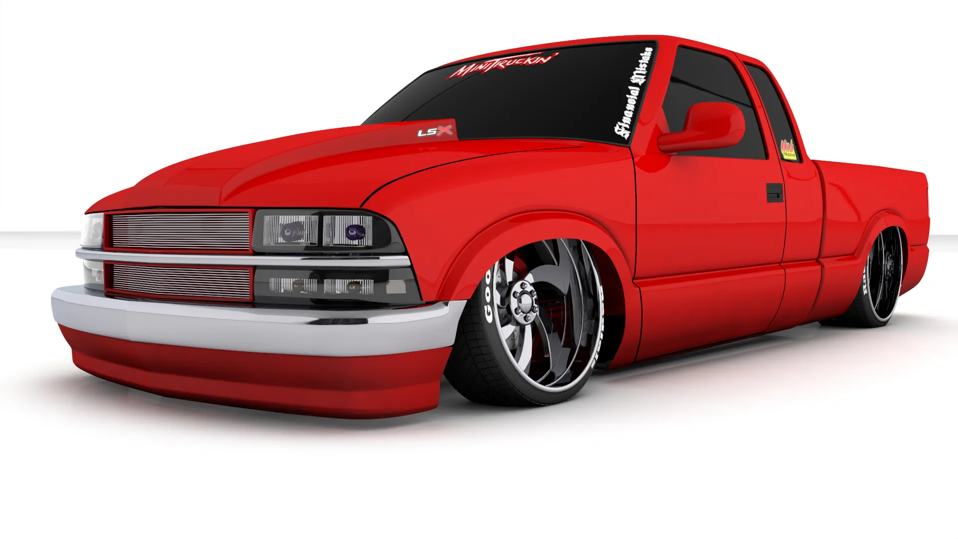 Custom S10 Mini-Truck 3D Model .c4d .max .obj .3ds .fbx .stl .blend 