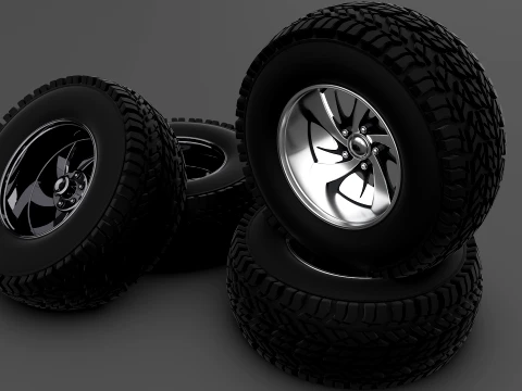 Premium Modular Wheel And Tire Pack 3D Model