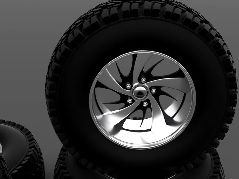 Premium Modular Wheel And Tire Pack 3D Model