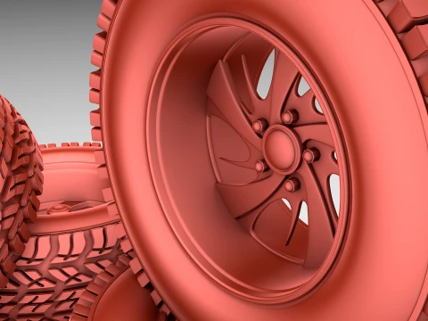 Premium Modular Wheel And Tire Pack 3D Model