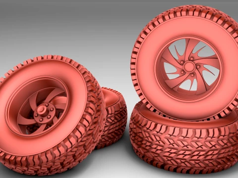 Premium Modular Wheel And Tire Pack 3D Model