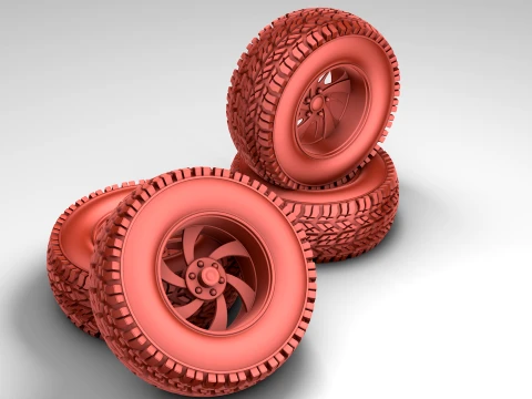 Premium Modular Wheel And Tire Pack 3D Model