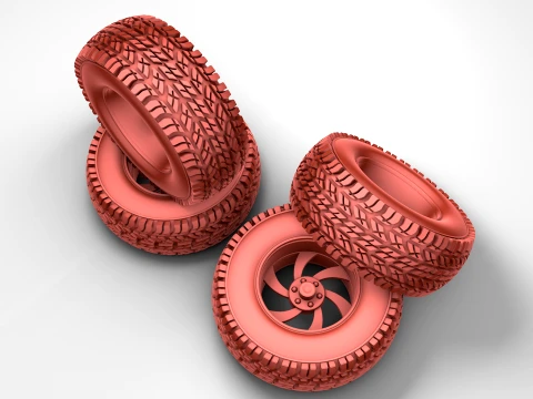 Premium Modular Wheel And Tire Pack 3D Model