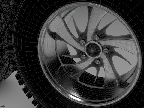 Premium Modular Wheel And Tire Pack 3D Model