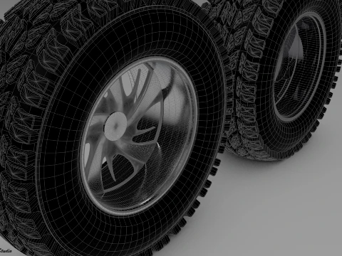 Premium Modular Wheel And Tire Pack 3D Model