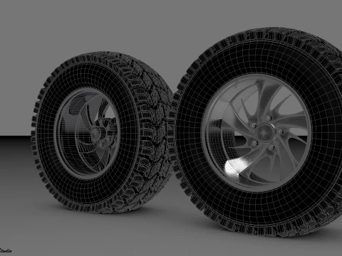 Premium Modular Wheel And Tire Pack 3D Model