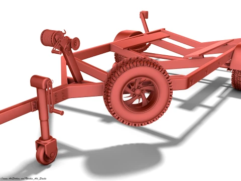 Custom Marine Trailer 3D Model