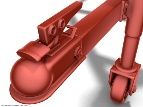 Custom Marine Trailer 3D Model
