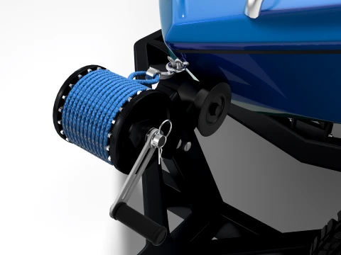High-Performance Jet Boat and Trailer Kit 3D Model