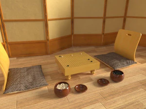 vá jogo ambientado no interior asiático Modelo 3D