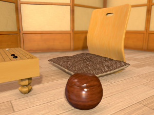 go game set in asian interior 3D मॉडल