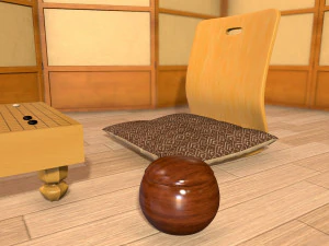 go game set in asian interior 3D Model