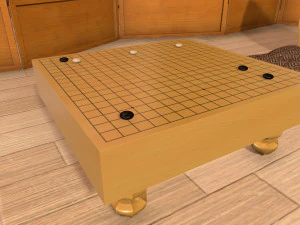go game set in asian interior 3D Model