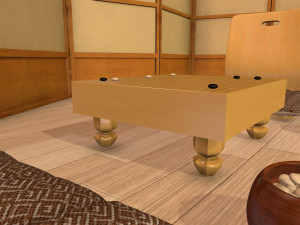 go game set in asian interior 3D मॉडल