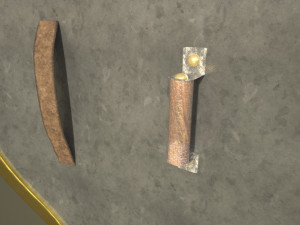 shield with strapped fangs and ornaments Modelo 3D