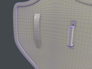 shield with strapped fangs and ornaments Modelo 3D